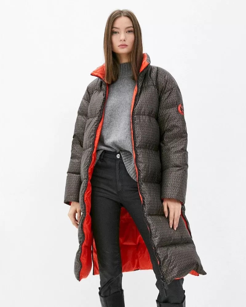 MICHAEL Michael Kors Logo Ciré Reversible Puffer Coat