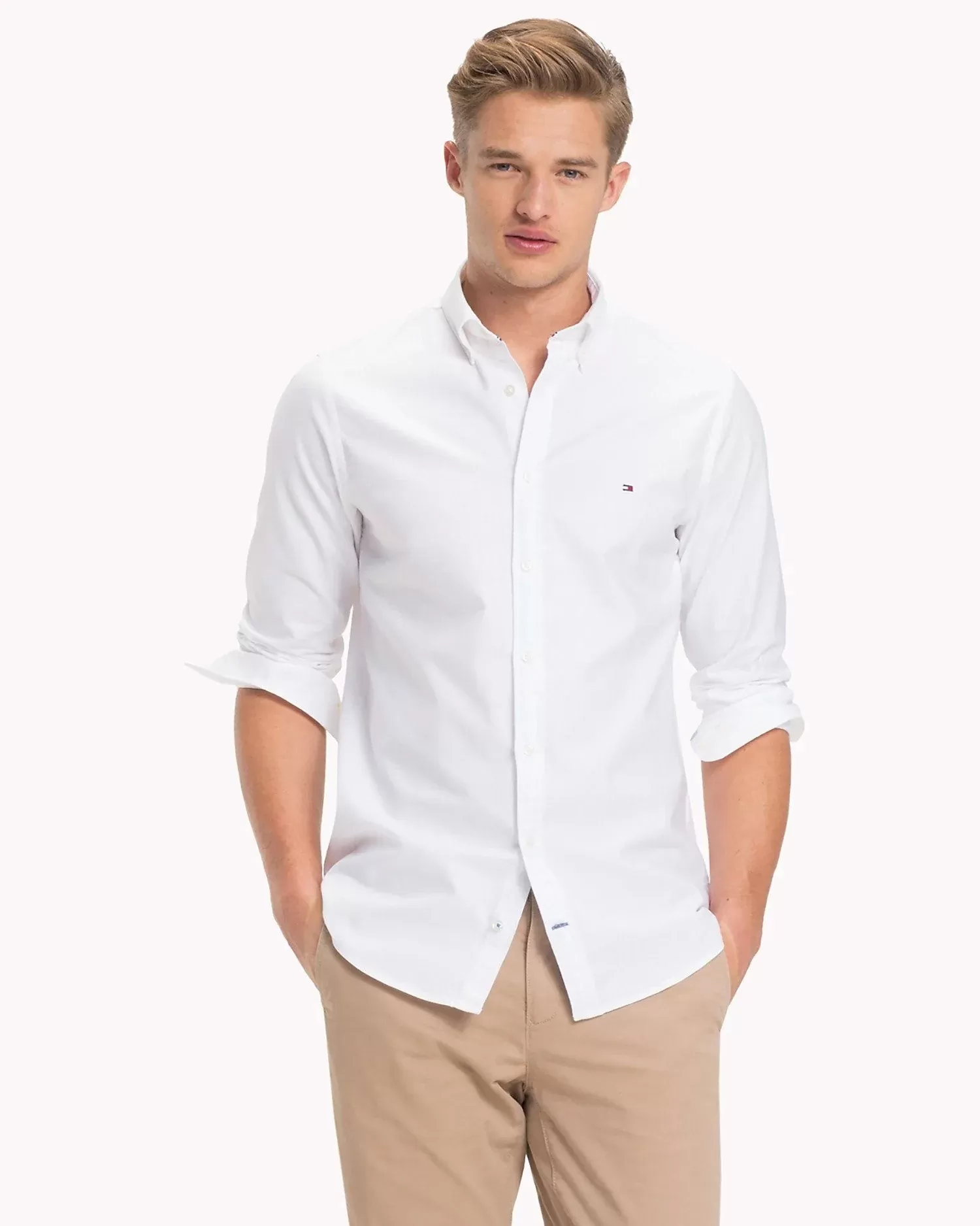 Tommy Hilfiger Slim Fit Stretch Cotton Oxford Shirt