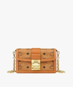 MCM Gretl Cognac Crossbody in Visetos