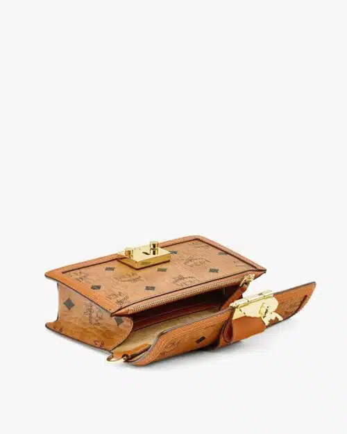 MCM Gretl Cognac Crossbody in Visetos
