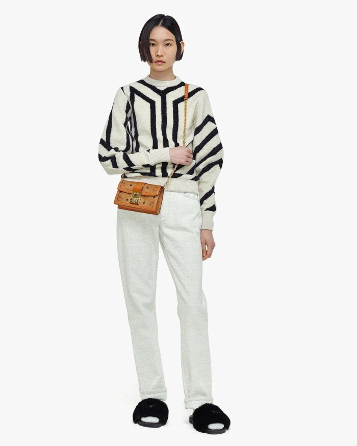 MCM Gretl Cognac Crossbody in Visetos