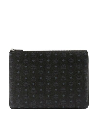 MCM Crossbody Pouch in Visetos Original, Black