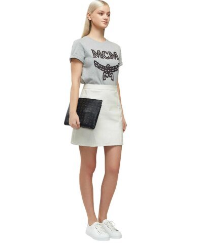 MCM Crossbody Pouch in Visetos Original, Black