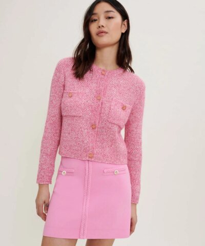 Maje Marguerita Bouclé Cardigan