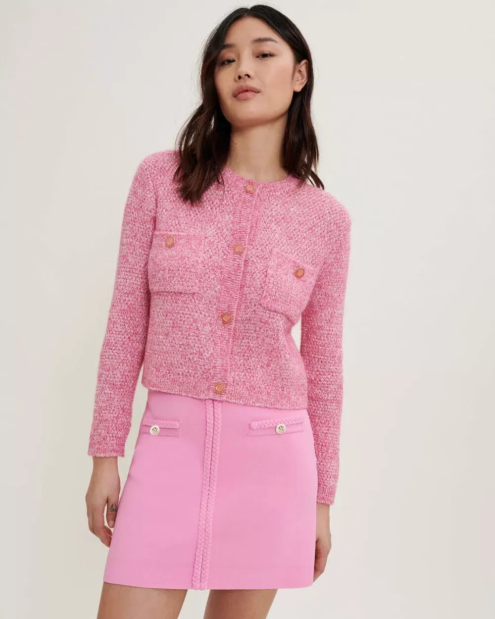 Maje Marguerita Bouclé Cardigan