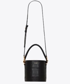 Saint Laurent Black 'Bahia Small' Bucket Bag