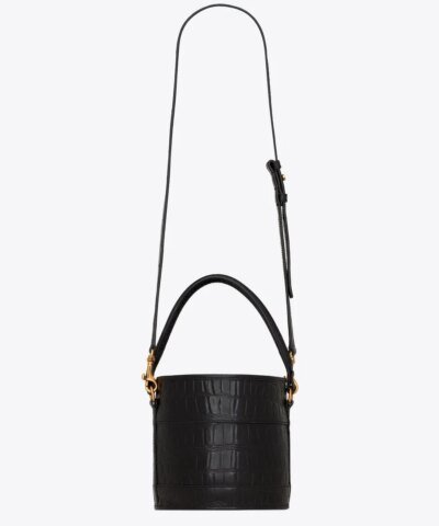 Saint Laurent Black 'Bahia Small' Bucket Bag