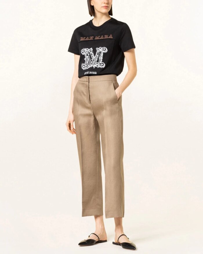 Max Mara Logo Printed Crewneck T-Shirt