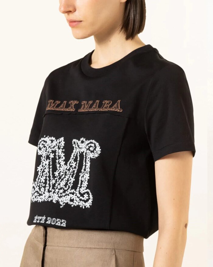 Max Mara Logo Printed Crewneck T-Shirt