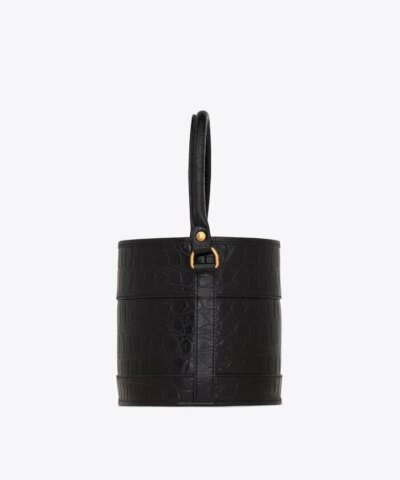 Saint Laurent Black 'Bahia Small' Bucket Bag