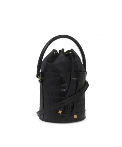 Saint Laurent Black 'Bahia Small' Bucket Bag