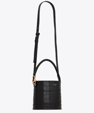 Saint Laurent Black 'Bahia Small' Bucket Bag