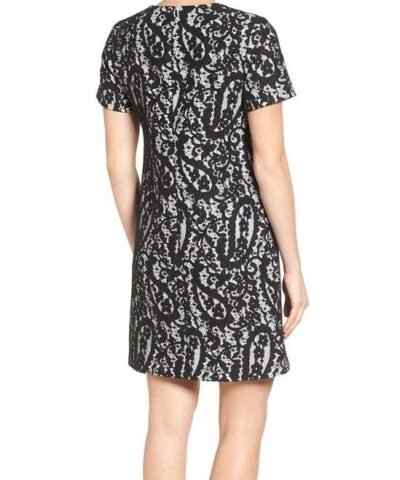 Michael Kors Black White Sheath A-Line Lace Dress