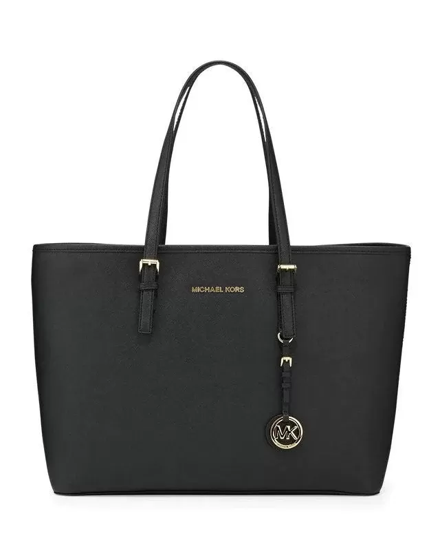 MICHAEL KORS Medium Jet Set Saffiano Travel Tote,