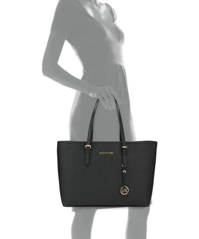 MICHAEL KORS Medium Jet Set Saffiano Travel Tote,-MICHAEL MICHAEL KORS-Fashionbarn shop