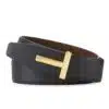 Tom Ford Men's Signature T Reversible Leather Belt