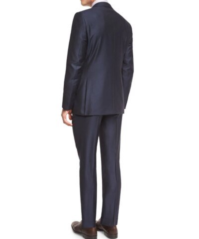 ERMENEGILDO ZEGNA Wool Striped Two-Piece Suit, Navy