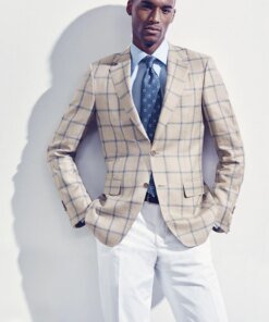 Canali Stretch-Cotton Flat-Front Dress Pants, White