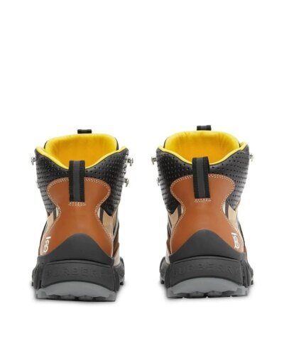 Burberry Men's Vintage Check/Leather Hiking Boots