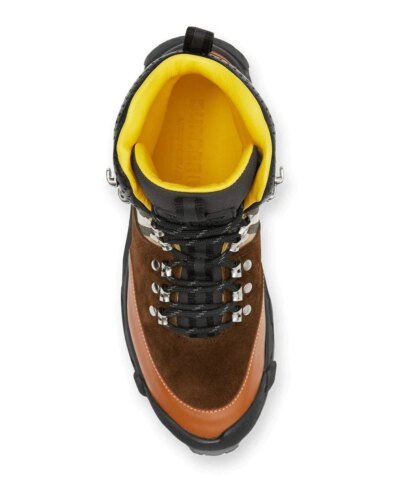 Burberry Men's Vintage Check/Leather Hiking Boots