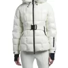 Moncler Grenoble Salle Shiny Nylon Belted Ski Jacket