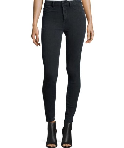 DL1961 Premium Denim No. 1 Super Skinny Ultra High-Rise Ankle Jeans, Battle