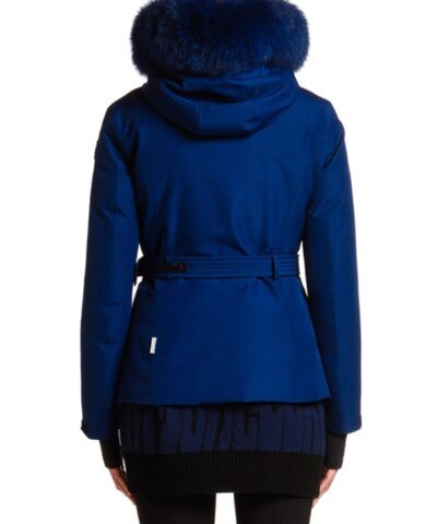 Moncler Grenoble Laplance Belted Jacket w/ Fur Collar