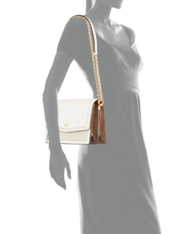 Tory Burch Robinson Canvas Convertible Shoulder Bag with Floral Interior