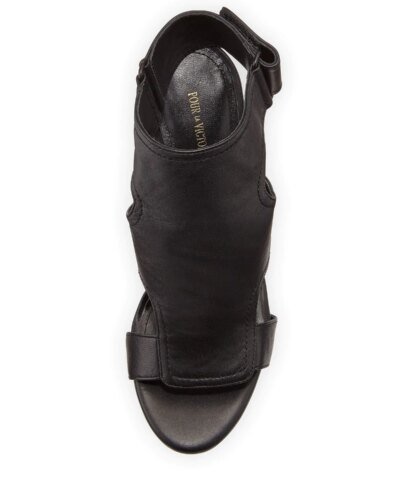 Pour la Victoire Echo Cutout Leather Sandal, Black