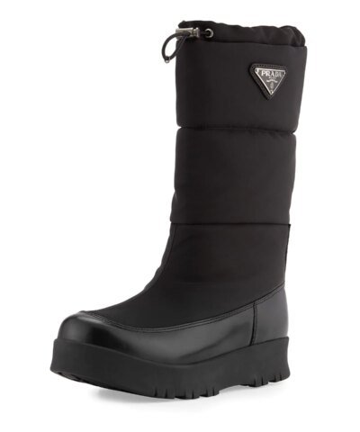Prada Linea Rossa Nylon Platform Snow Boot