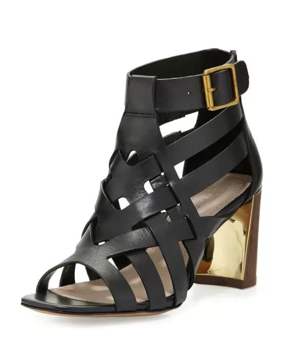 Pour la Victoire Pandora Leather Cage Sandal-POUR LA VICTOIRE-Fashionbarn shop