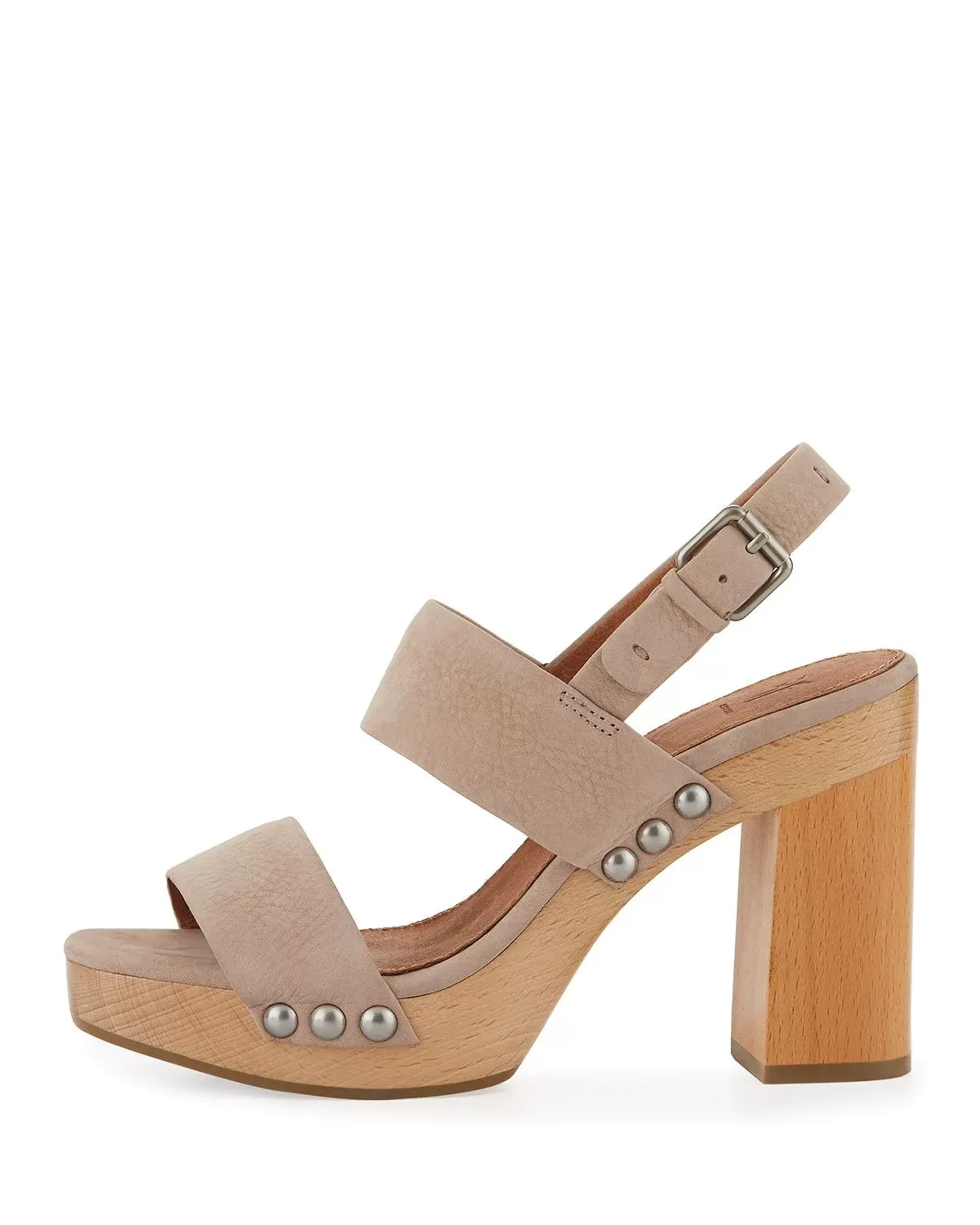 FRYE Tori 2 Slingback Wooden Sandal, Taupe