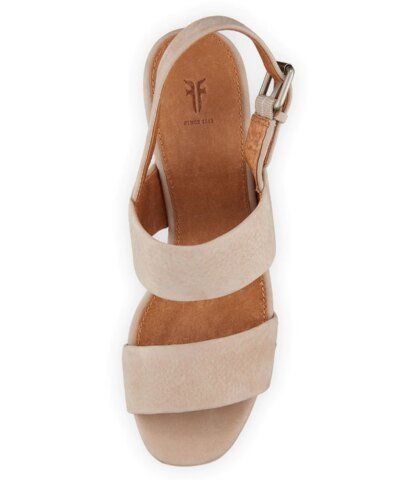FRYE Tori 2 Slingback Wooden Sandal, Taupe