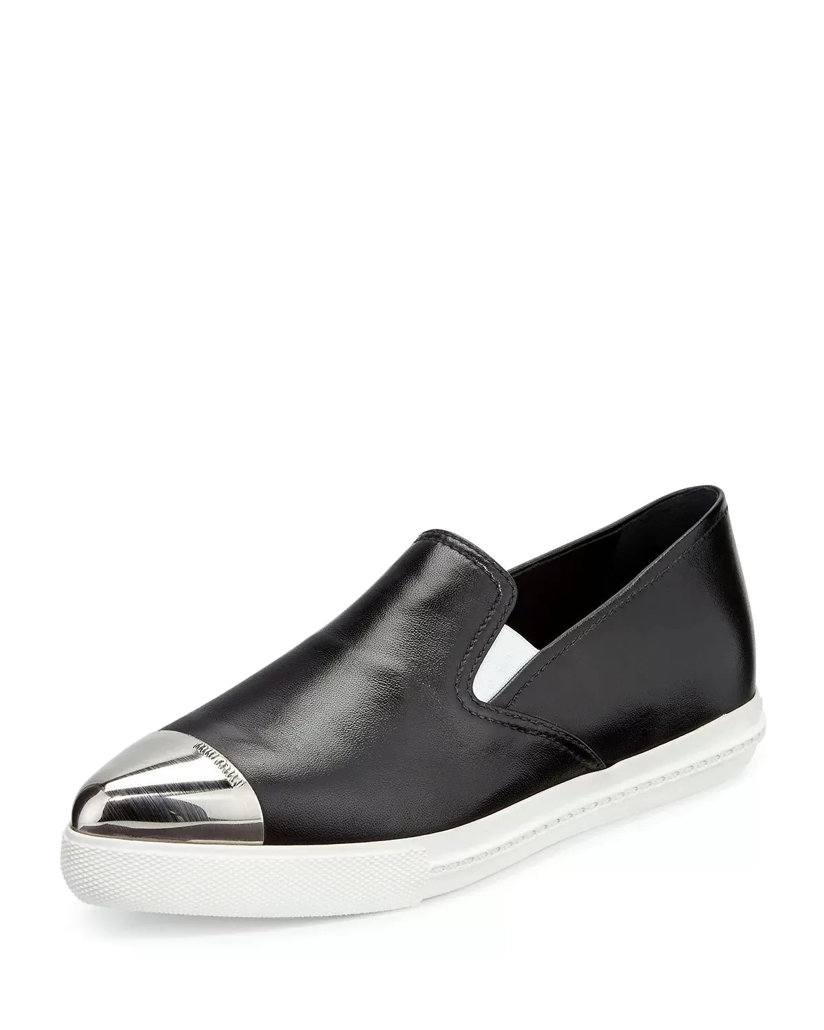 Miu Miu Metal-Toe-Cap Slip-On Sneakers