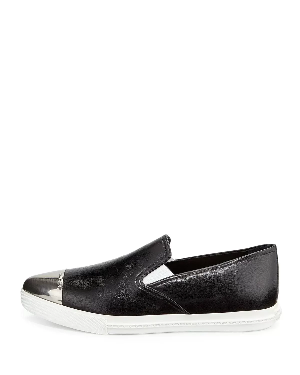 Miu Miu Metal-Toe-Cap Slip-On Sneakers