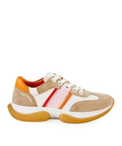 Tory Burch Bubble Stripe Low-Top Sneakers