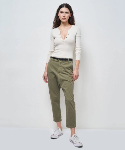 Nili Lotan Michelle White Rib Henley