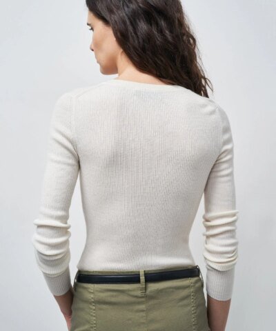 Nili Lotan Michelle White Rib Henley