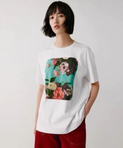 Noralux Women's Flowers Print Graphic Tee