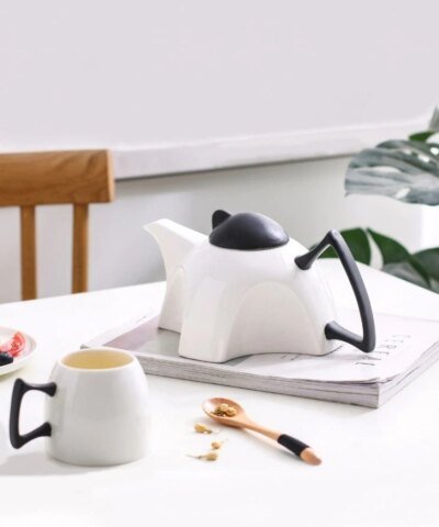 Nordic 5 Pieces Corde Mug, White/Black