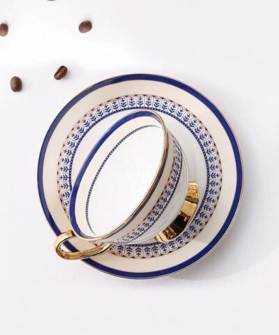 Royal 5 Piece Moroccan Gold Blue Tea Set