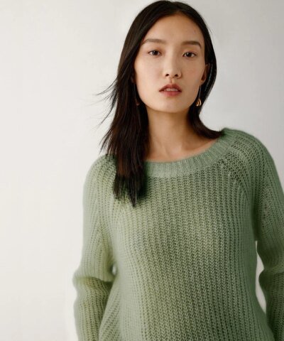 Noralux Mohair Blended Round Neck Sweater