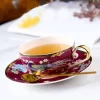 Royal Peacock Bone China Tea Cups Set
