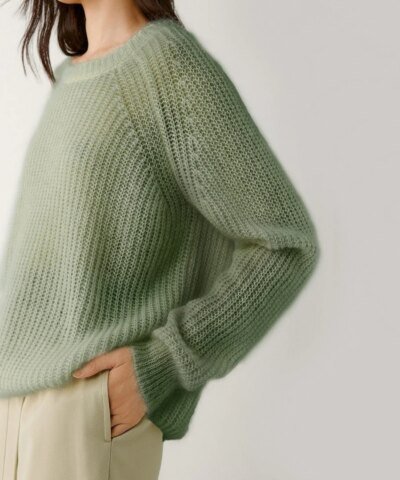 Noralux Mohair Blended Round Neck Sweater