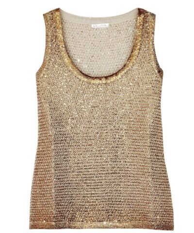 Oscar De La Renta Women’s Coated Sequined Knitted Tank
