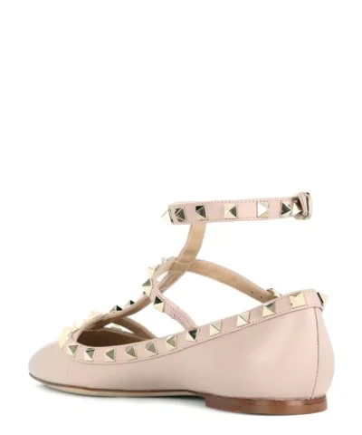 Valentino Garavani Rockstud leather ballerinas Flat