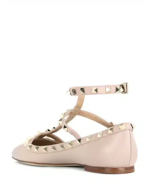 Valentino Garavani Rockstud leather ballerinas Flat