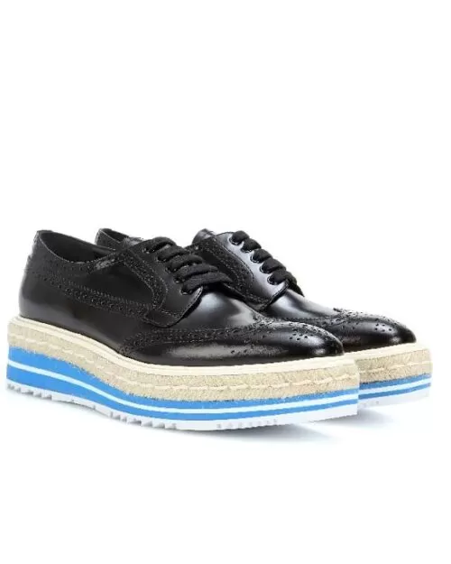 PRADA Wingtip Platform Bluchers