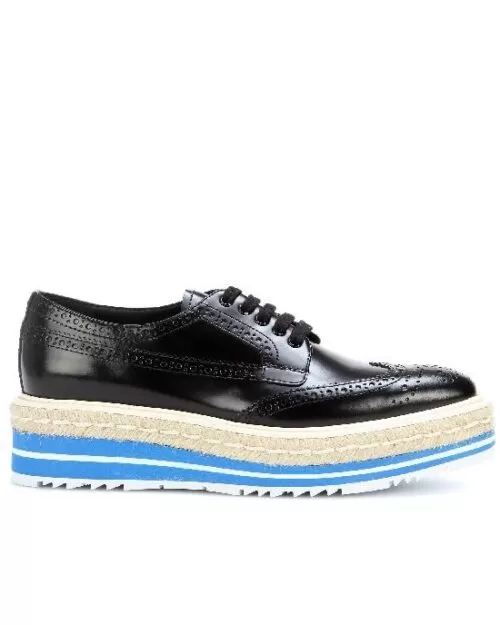 PRADA Wingtip Platform Bluchers