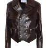 Chloe Classic Double-Breasted Leather Jacket